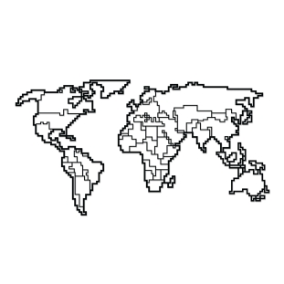 Панно WALL ART NO:41 WORLD MAP 100X0,3X52 СМ. (LEV00991)