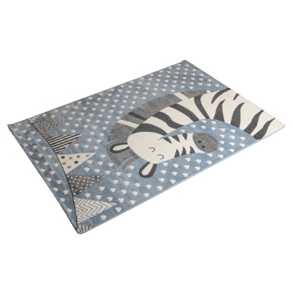 Ковер детский NORR KIDS ZEBRA 180X120 см.  (H467A_SFU41_2) голубой