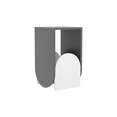 Стол приставной NUN SIDE TABLE WHITE WHITE ANTHRACITE 32X32X55 СМ. (LEV00167)