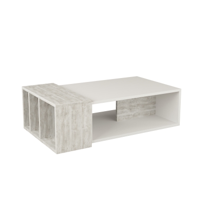 Стол журнальный ANITA COFFEE TABLE WHITE ANCIENT WHITE ANCIENT WHITE 102X60X32 СМ. (LEV00026)