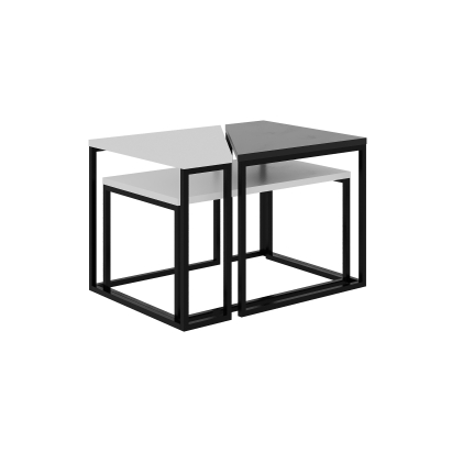 Стол журнальный OHLADY COFFEE TABLE ANTHRACITE WHITE  62X45X42 СМ. (LEV00077)