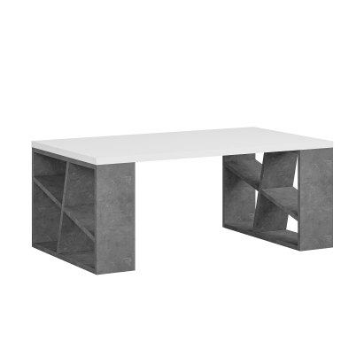 Стол журнальный HONEY COFFEE TABLE RETRO GREY WHITE  105X60X40 СМ. (LEV00090)