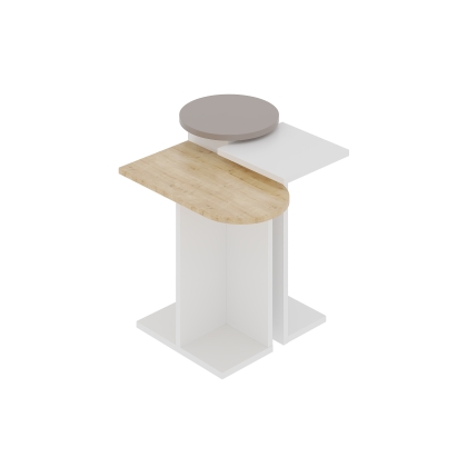 Стол журнальный MUND SIDE TABLE WHITE OAK LIGHT MOCHA 51X40X53 СМ. (LEV00165)