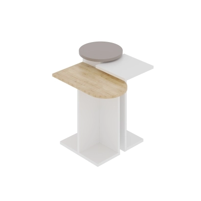 Стол журнальный MUND SIDE TABLE WHITE OAK LIGHT MOCHA 51X40X53 СМ. (LEV00165)