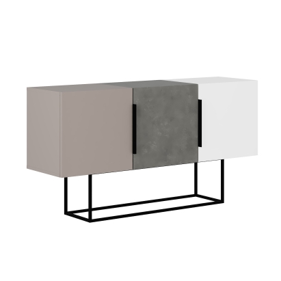 Комод TONTINI CONSOLE LIGHT MOCHA RETRO GRAY WHITE 150X42X80 СМ. (LEV00230)