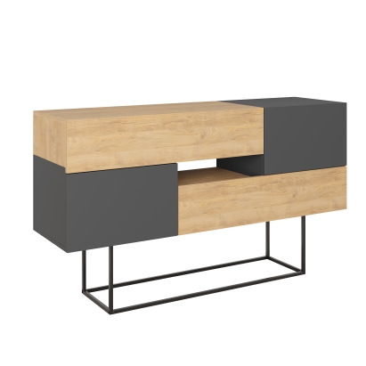 Комод EROS CONSOLE OAK OAK ANTHRACITE 145X40X82 СМ. (LEV00267)