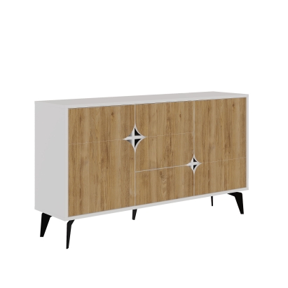 Комод SPARK CONSOLE WHITE WHITE OAK 140X35X79 СМ. (LEV00254)