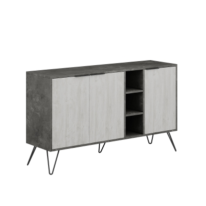 Комод CLARA CONSOLE RETRO GRAY RETRO GRAY ANCIENT WHITE 142X36X83 СМ. (LEV00248)