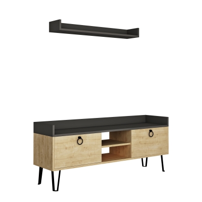 Тумба под ТВ KEDAY TV STAND OAK ANTHRACITE OAK 140X36X57 СМ. (LEV00410)