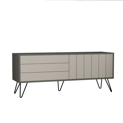 Тумба под ТВ PICADILLY TV STAND ANTHRACITE ANTHRACITE LIGHT MOCHA 139X36X57 СМ. (LEV00430)