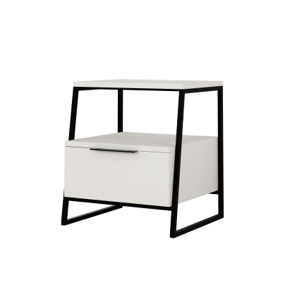 Тумба прикроватная PAL NIGHTSTAND WITH DRAWER WHITE WHITE WHITE 45X41X50 СМ. (LEV00363)