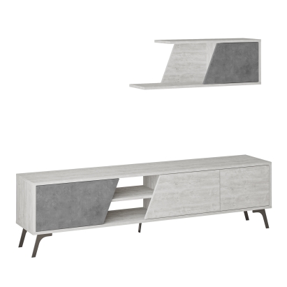 Тумба под ТВ FIONA TV UNIT ANCIENT WHITE ANCIENT WHITE RETRO GREY 180X36X48 СМ. (LEV00564)