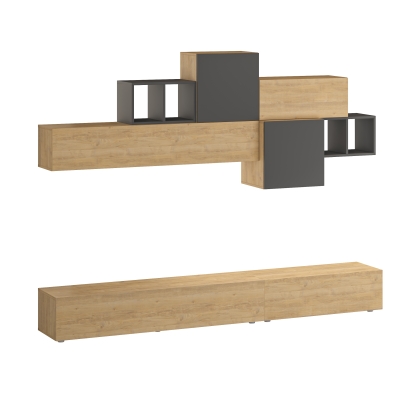 Тумба под ТВ TROMEN TV UNIT OAK OAK ANTHRACITE 260X40X181 СМ. (LEV00569)