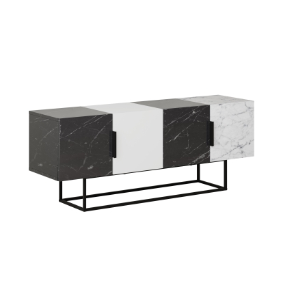 Тумба под ТВ TONTINI TV STAND BENDIR WHITE CARRARA 140X38X55 СМ. (LEV00463)