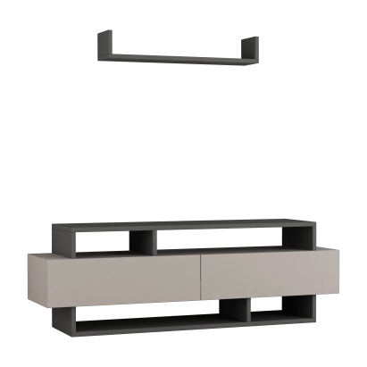 Тумба под ТВ RELA TV STAND LIGHT MOCHA ANTHRACITE LIGHT MOCHA 125X32X42 СМ. (LEV00399)