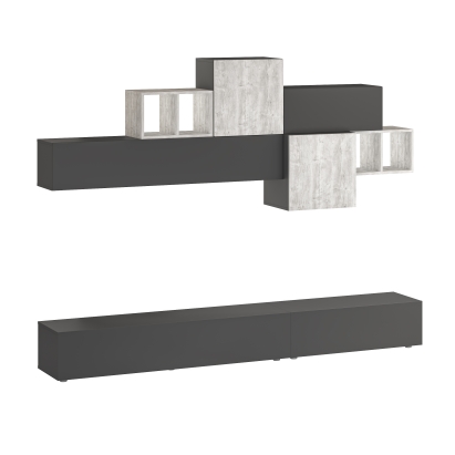 Тумба под ТВ TROMEN TV UNIT ANTHRACITE ANTHRACITE ANCIENT WHITE 260X40X181 СМ. (LEV00570)