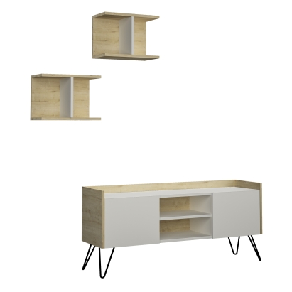 Тумба под ТВ KLAPPE TV STAND OAK WHITE WHITE 126X34X56 СМ. (LEV00440)