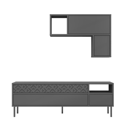 Тумба под ТВ HEATON TV UNIT ANTHRACITE ANTHRACITE ANTHRACITE 145X36X48 СМ. (LEV00485)