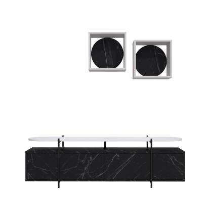 Тумба под ТВ HANLEY TV UNIT BENDIR WHITE BENDIR 160X36X180 СМ. (LEV00534)