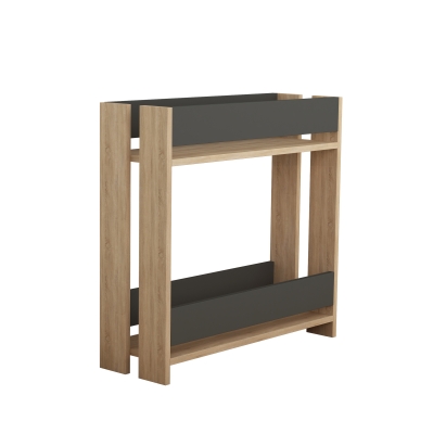 Тумба для цветов MASSI PLANTSTAND OAK OAK ANTHRACITE 74X25X72 СМ. (LEV00377)