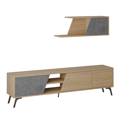 Тумба под ТВ FIONA TV UNIT OAK OAK RETRO GREY 180X36X48 СМ. (LEV00565)