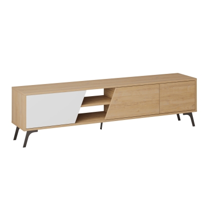 Тумба под ТВ FIONA TV STAND OAK OAK WHITE 180X36X48 СМ. (LEV00481)