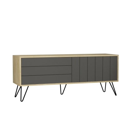 Тумба под ТВ PICADILLY TV STAND OAK OAK ANTHRACITE 139X36X57 СМ. (LEV00429)