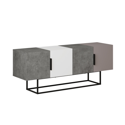 Тумба под ТВ TONTINI TV STAND RETRO GREY WHITE LIGHT MOCHA 140X38X55 СМ. (LEV00464)