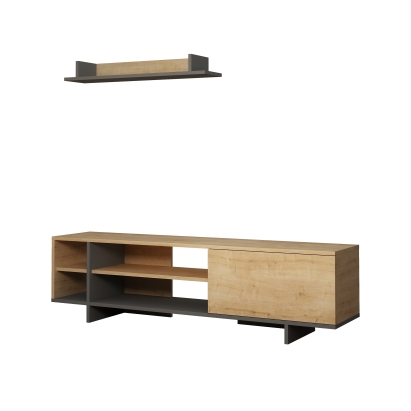 Тумба под ТВ STOCKTON TV UNIT ANTHRACITE OAK OAK 160X36X44 СМ. (LEV00446)