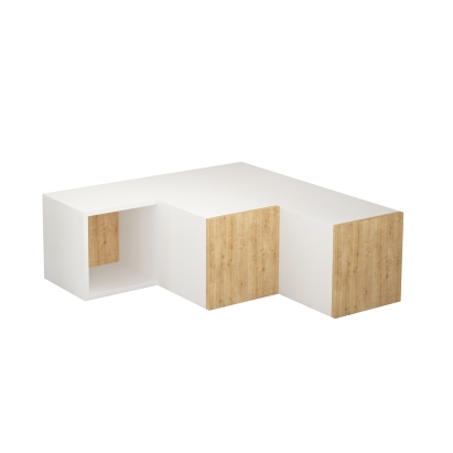 Тумба под ТВ COMPACT TV STAND WHITE WHITE OAK 90X92X32 СМ. (LEV00408)