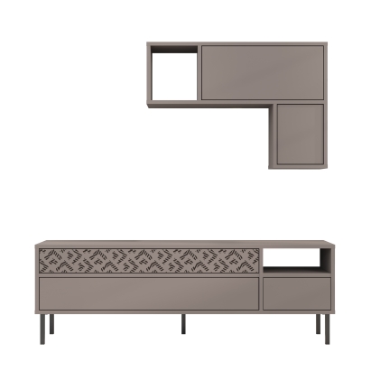 Тумба под ТВ HEATON TV UNIT LIGHT MOCHA LIGHT MOCHA LIGHT MOCHA 145X36X48 СМ. (LEV00484)