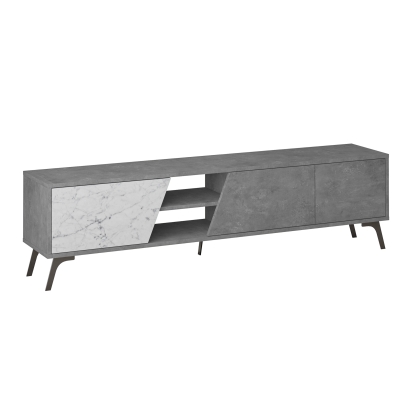 Тумба под ТВ FIONA TV STAND RETRO GREY RETRO GREY CARRARA 180X36X48 СМ. (LEV00453)