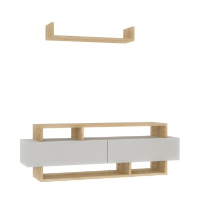 Тумба под ТВ RELA TV STAND OAK OAK WHITE 125X32X42 СМ. (LEV00396)