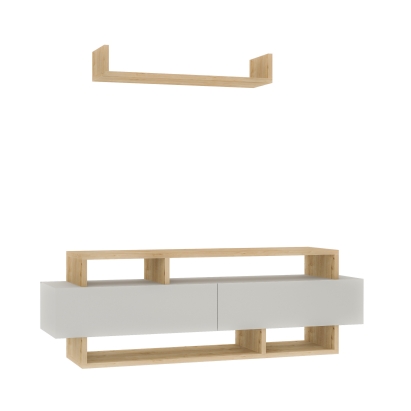 Тумба под ТВ RELA TV STAND OAK OAK WHITE 125X32X42 СМ. (LEV00396)