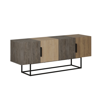 Тумба под ТВ TONTINI TV STAND DARK COFFEE OAK HITIT 140X38X55 СМ. (LEV00465)