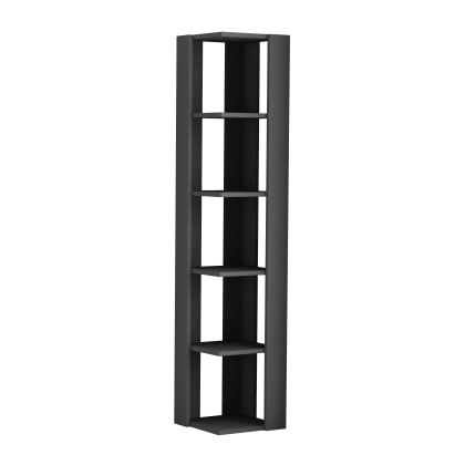 Стеллаж угловой NATI CORNER BOOKCASE ANTHRACITE ANTHRACITE ANTHRACITE 34X34X161 СМ. (LEV00709)