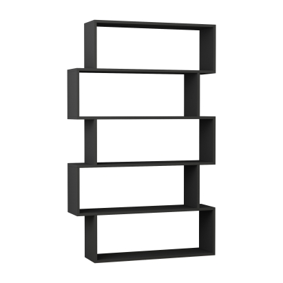 Стеллаж прямой KAT BOOKCASE ANTHRACITE ANTHRACITE  95X25,3X158,8 СМ. (LEV00578)