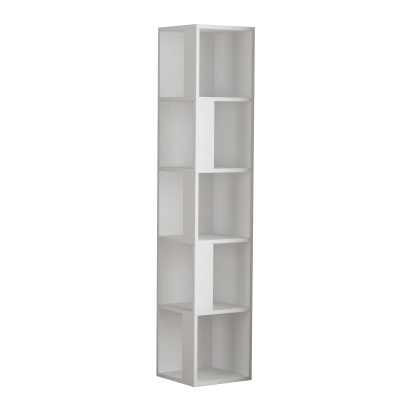 Стеллаж угловой PIANO BOOKCASE WHITE WHITE WHITE 31X31X159 СМ. (LEV00621)