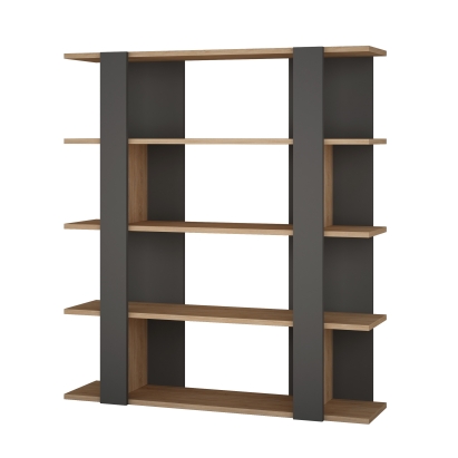 Стеллаж прямой TITA BOOKCASE ANTHRACITE OAK ANTHRACITE 110X29X122 СМ. (LEV00618)