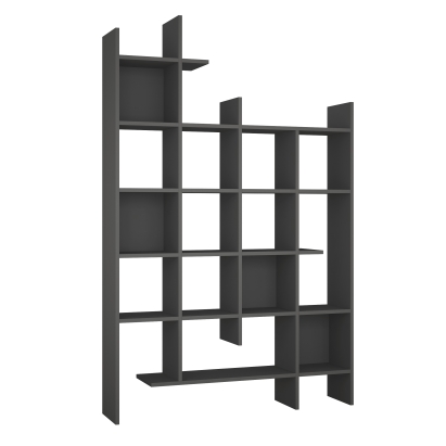 Стеллаж прямой MANCO BOOKCASE ANTHRACITE ANTHRACITE ANTHRACITE 122X26X188 СМ. (LEV00588)