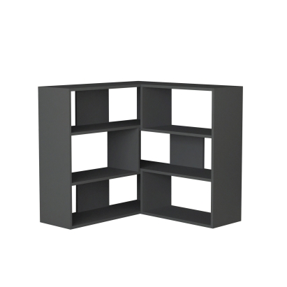 Стеллаж прямой MOLLY BOOKCASE NO.3 ANTHRACITE ANTHRACITE ANTHRACITE 158X30X89 СМ. (LEV00607)