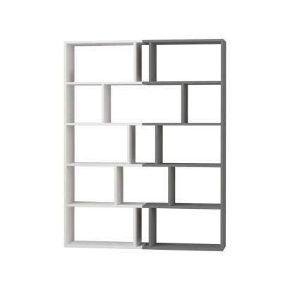 Стеллаж прямой TAPI BOOKCASE SET OF 2 WHITE ANTHRACITE  124X30X159 СМ. (LEV00632)