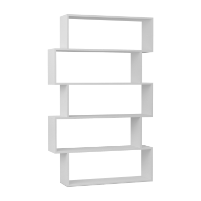 Стеллаж прямой KAT BOOKCASE WHITE WHITE  95X25,3X158,8 СМ. (LEV00579)