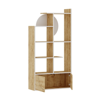 Стеллаж прямой HALF BOOKCASE WHITE OAK OAK 85X30X165 СМ. (LEV00679)