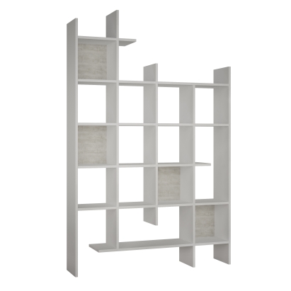 Стеллаж прямой MANCO BOOKCASE WHITE WHITE ANCIENT WHITE 122X26X188 СМ. (LEV00589)