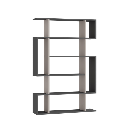 Стеллаж прямой MITO BOOKCASE LIGHT MOCHA ANTHRACITE  109X26X161 СМ. (LEV00590)