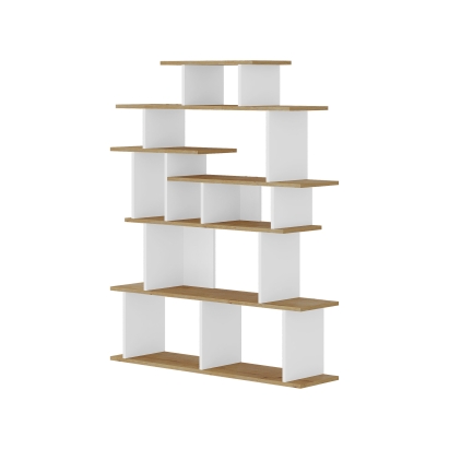 Стеллаж прямой APOLLON BOOKCASE WHITE OAK  120X29X149 СМ. (LEV00684)