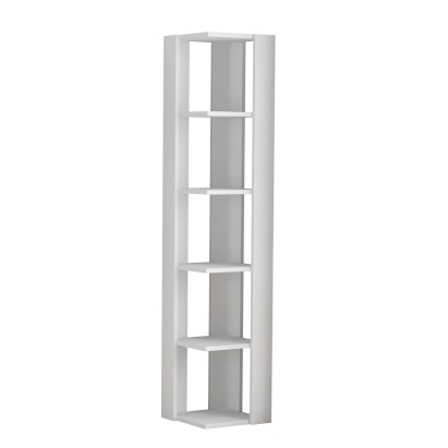 Стеллаж угловой NATI CORNER BOOKCASE WHITE WHITE WHITE 34X34X161 СМ. (LEV00710)