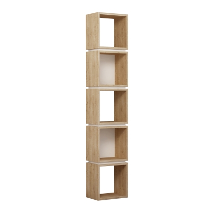 Стеллаж прямой MULTI BOOKCASE OAK OAK WHITE 32X22X167 СМ. (LEV00638)