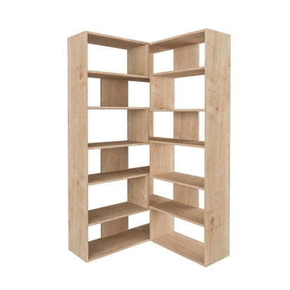 Стеллаж угловой MOLLY BOOKCASE NO.4 OAK OAK OAK 94X30X179 СМ. (LEV00617)